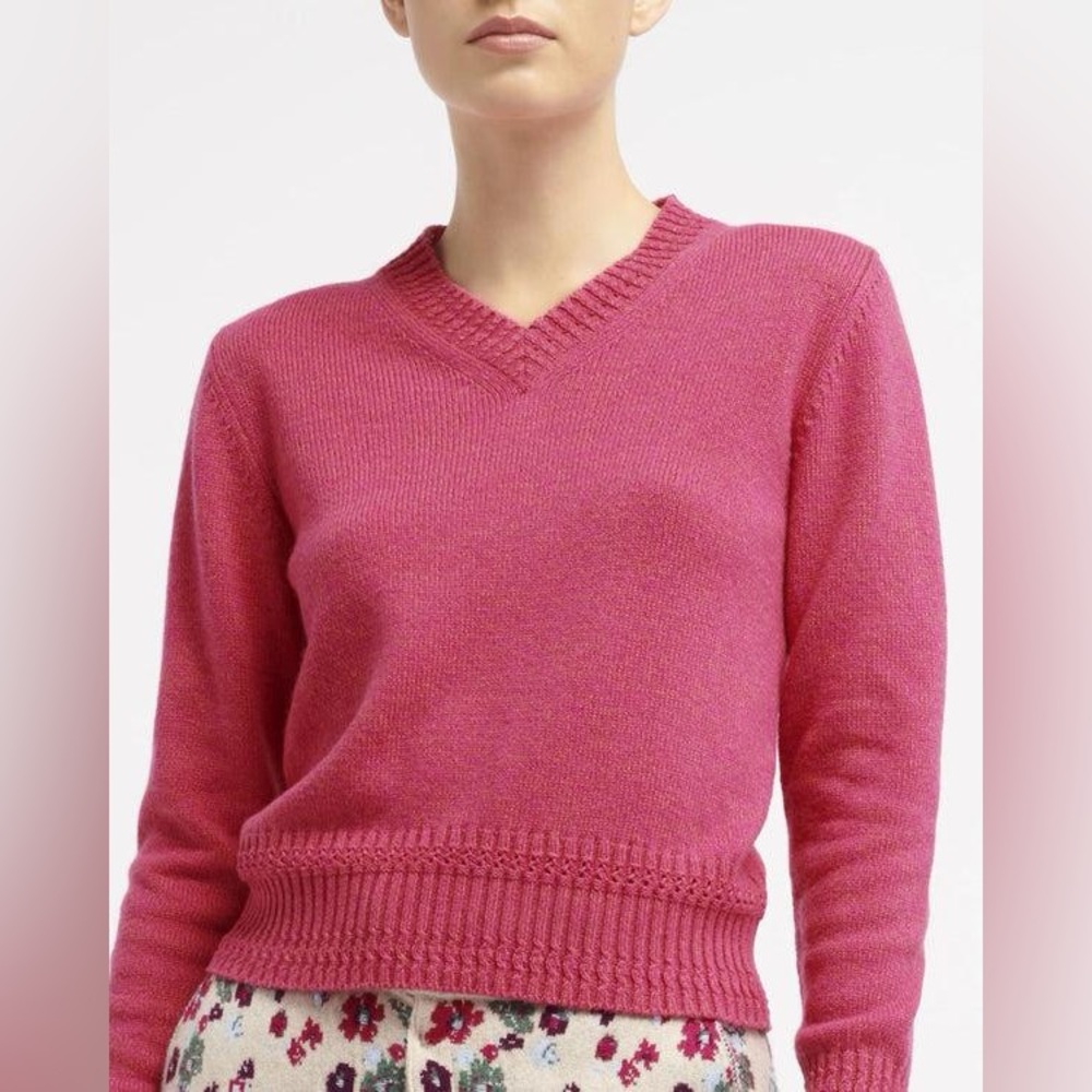 Loro Piana  V-Neck Sweater - Dusty Rose